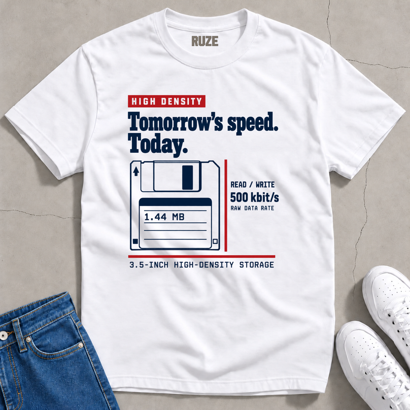 Floppy Disk Tomorrow's Speed T-Shirt – RUZE Apparel