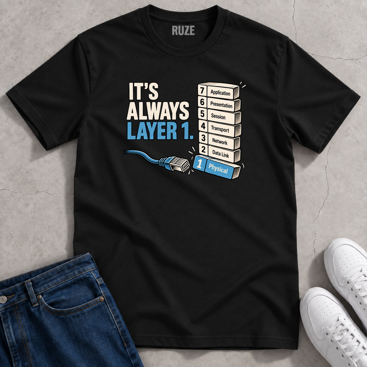 OSI Model - It’s Always Layer 1 T-Shirt