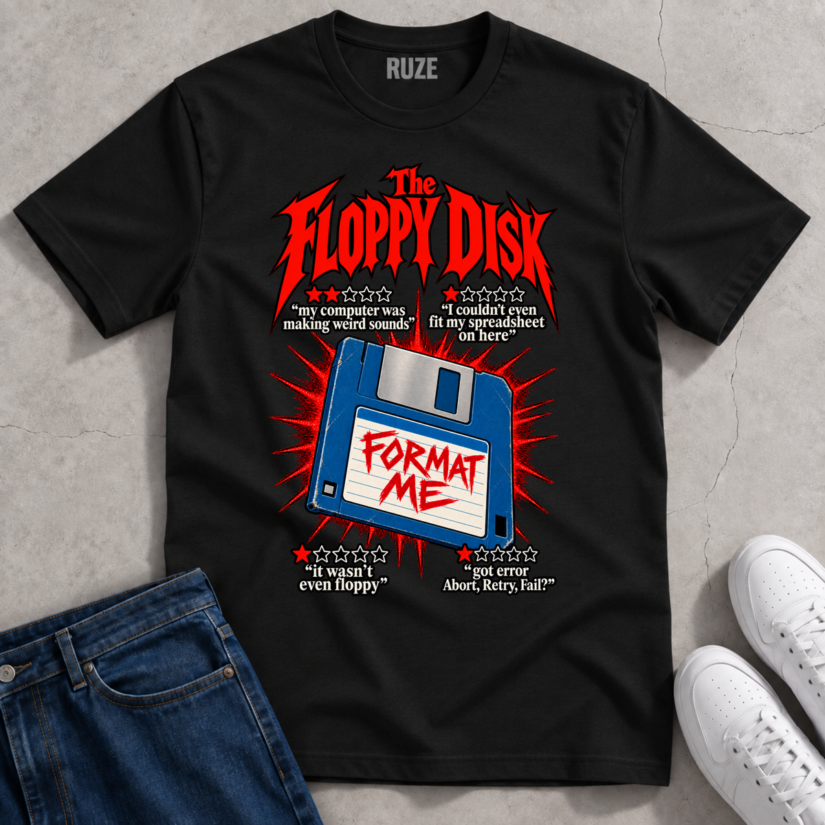 The Floppy Disk — Retro Horror T-Shirt
