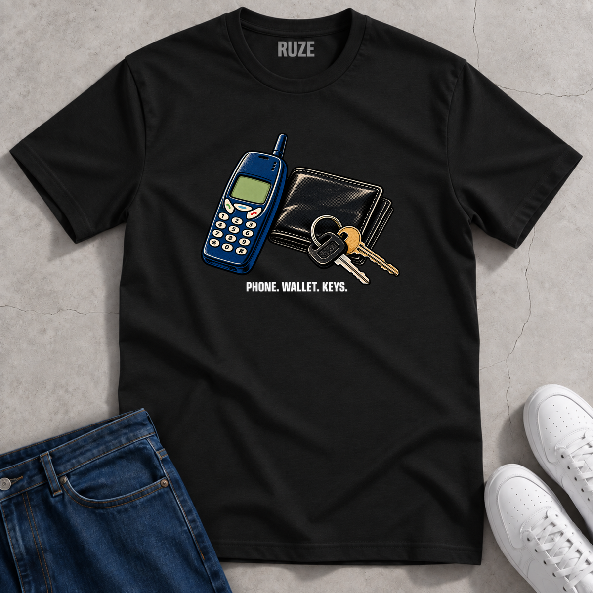 Phone Wallet Keys T-Shirt
