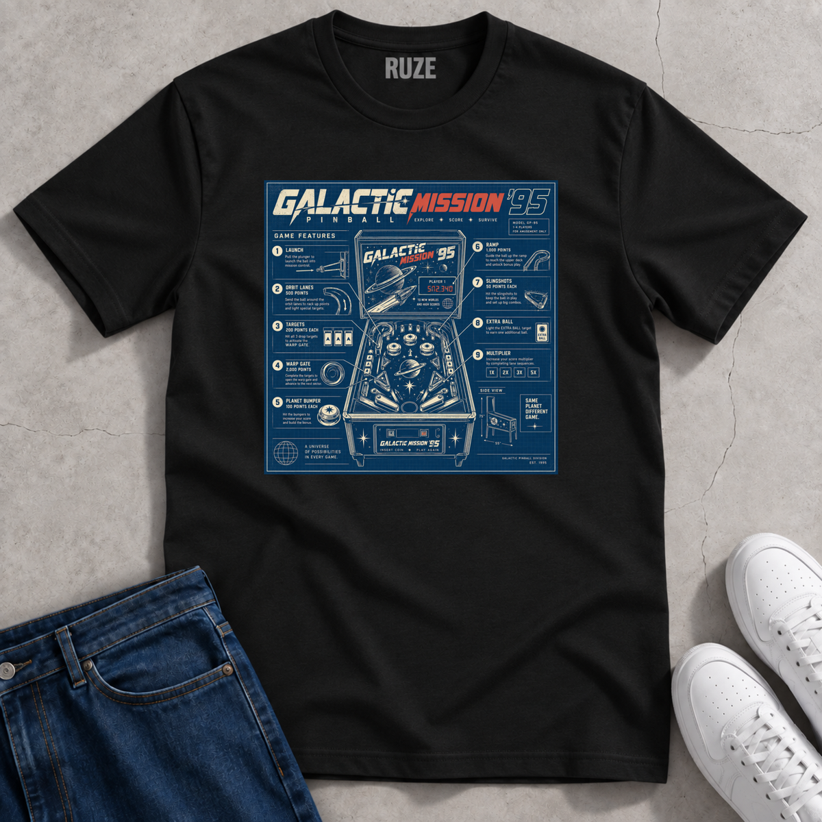 Galactic Mission Pinball T-Shirt
