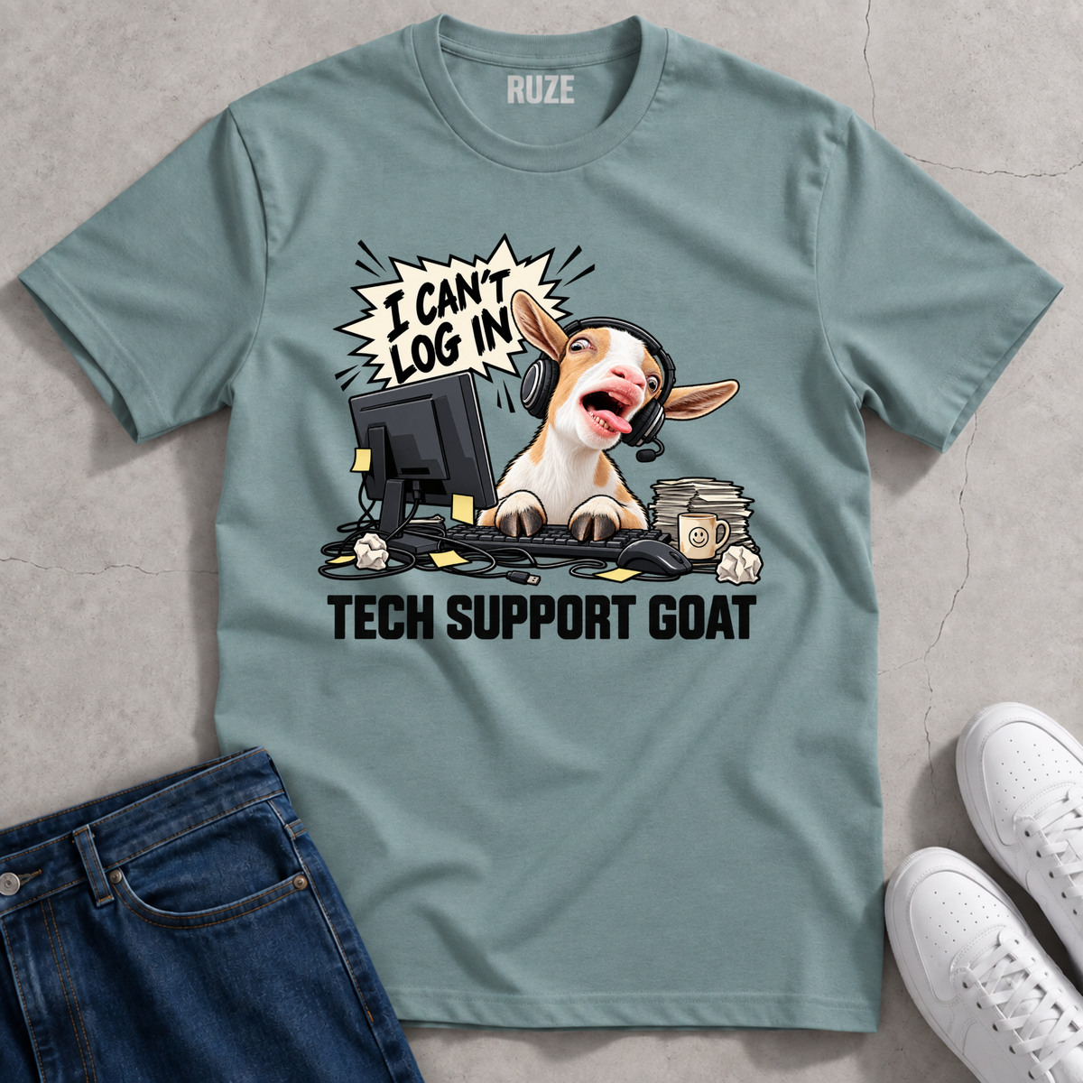 Tech Support Goat T-Shirt