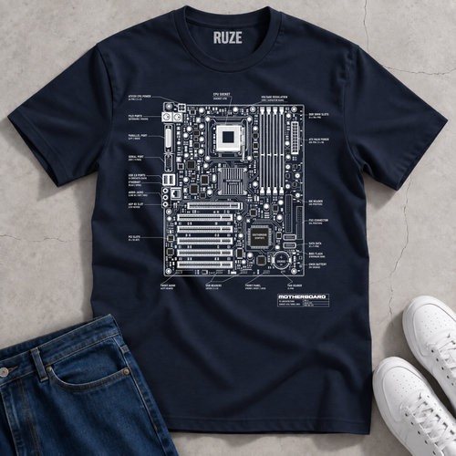 Motherboard Blueprint T-Shirt