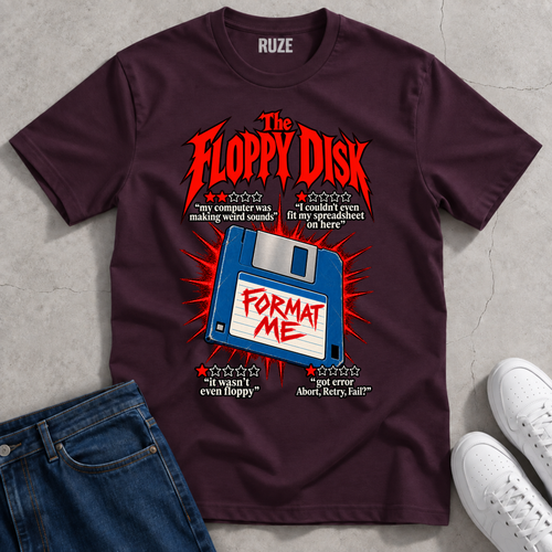 The Floppy Disk — Retro Horror T-Shirt
