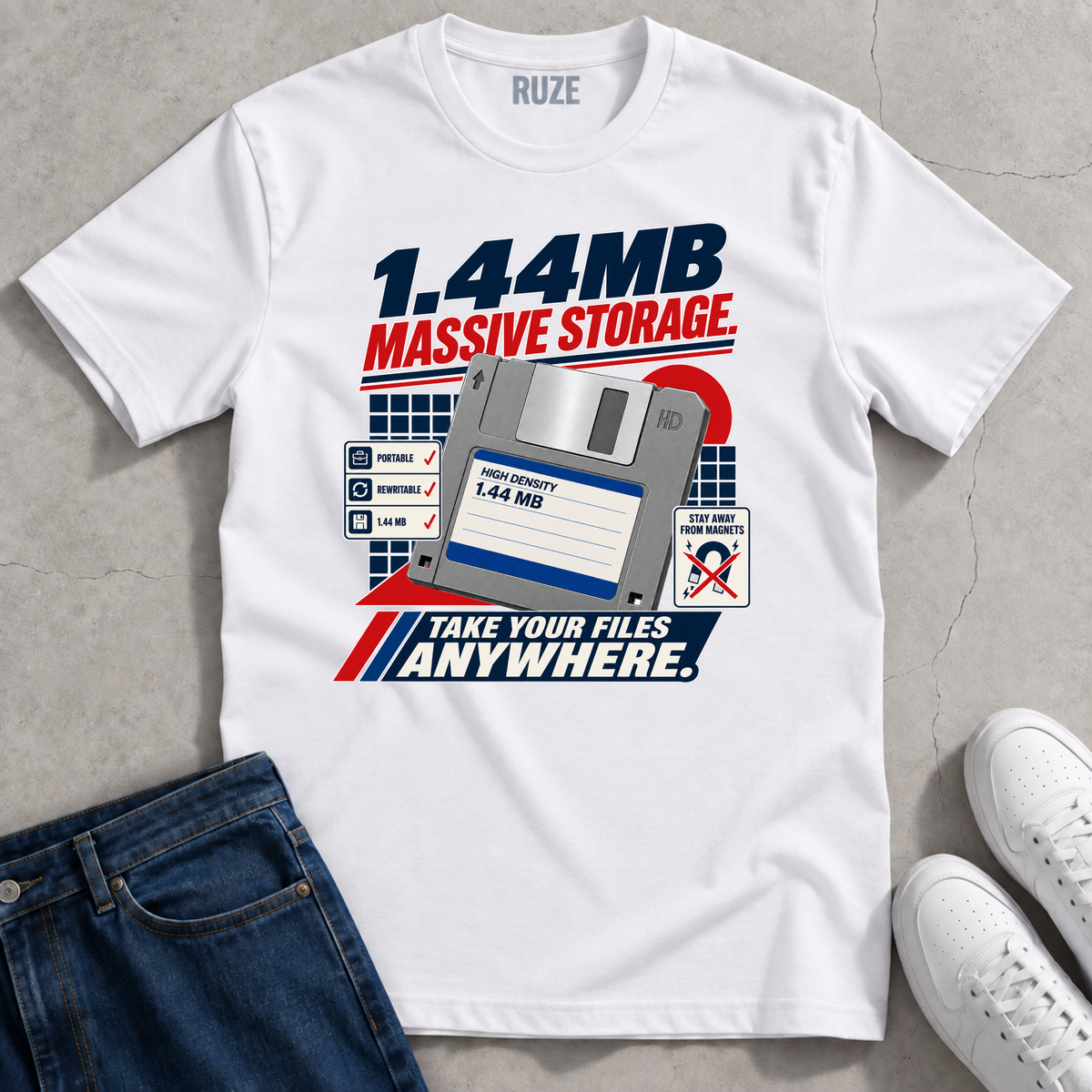 1.44MB Floppy Disk T-Shirt