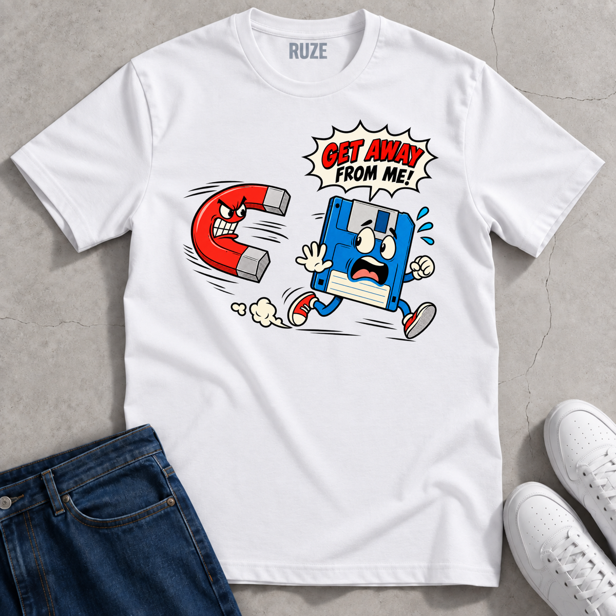 "Get Away From Me!" Floppy Disk T-Shirt